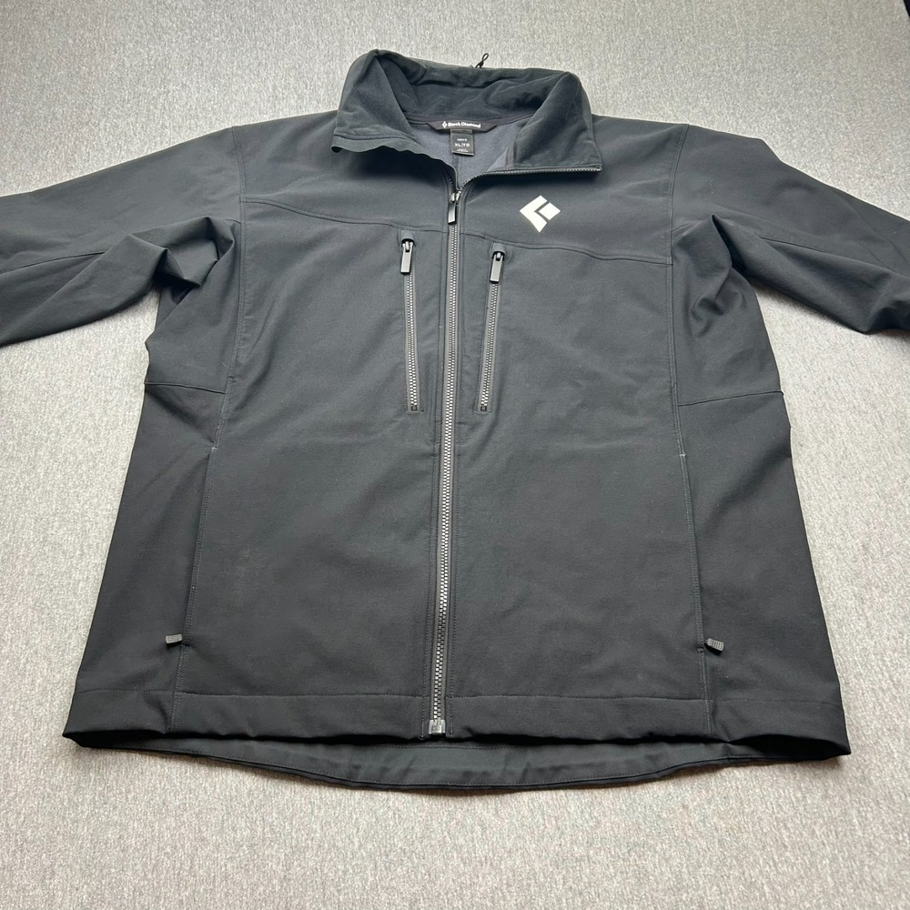 Black Diamond Dawn Patrol Jacket Mens XL Softshell Full Zip Black Schoeller - Picture 3 of 16